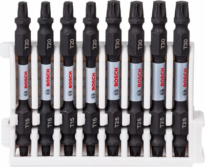 Набор ударных двусторонних бит Bosch Impact Control Torx, 65 мм, 8 шт (2608522343)