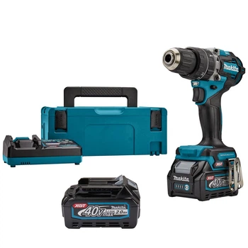 Аккумуляторная ударная дрель-шуруповерт Makita XGT 40 V MAX HP 002 GA201, 2 акб 2 Ah, з/у, кейс (HP002GA201)