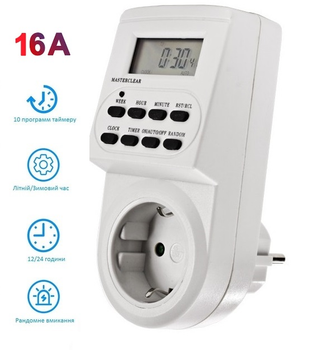 Розетка с таймером электронная Feron TM22 до 3500Вт