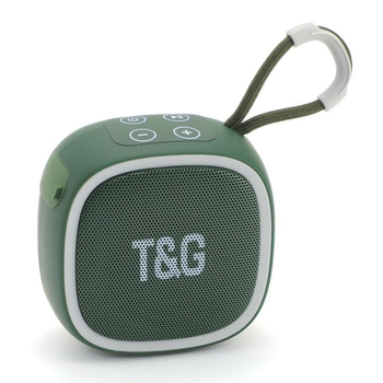 Портативна бездротова колонка TG659, Bluetooth, Green с ремешком (080h-green)