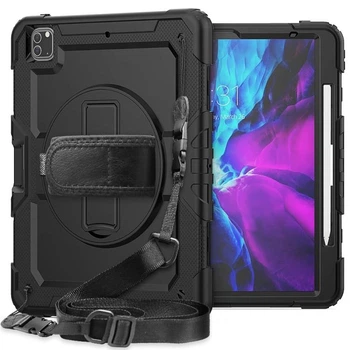 Чехол ARM Cover Apple iPad Pro 12.9" (2021) противоударный с ремнём и подставкой 360° Black
