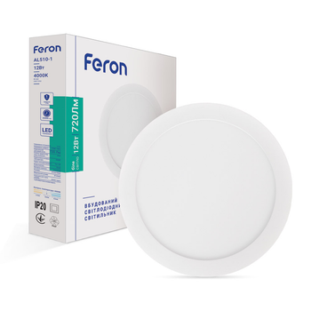 Світильник вбудований світлодіодний Feron AL510-1 12W 4000K білий