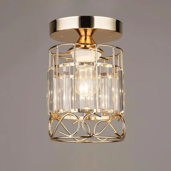 Люстра стельова Light House SR-19613/1H FG D125*H190 золото, прозорий плафон