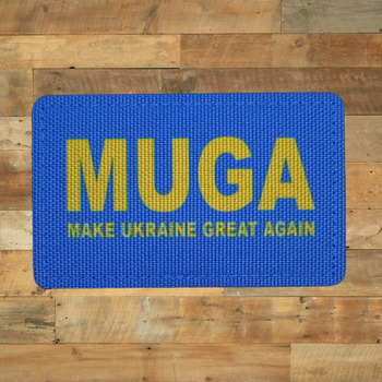 Шеврон MUGA, 8х5, на липучке (велкро), патч печатный