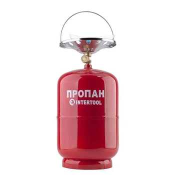 Комплект газовый (газовый баллон + горелка) кемпинговый 12 л. INTERTOOL GS-0012