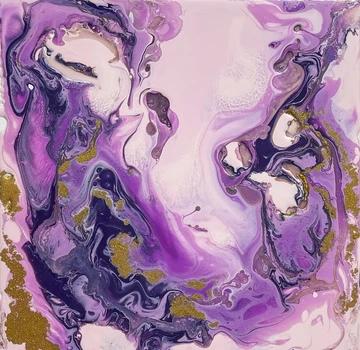 Подарунковий набір для створення картини у техніці "Рідкий акрил/Fluid art". Палітра: "Galactic Storm". 30х30(см) квадрат