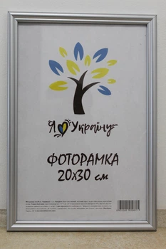 Фоторамка 20Х30, срібна, 1515-х230М б/з, СКЛО + КАРТОН