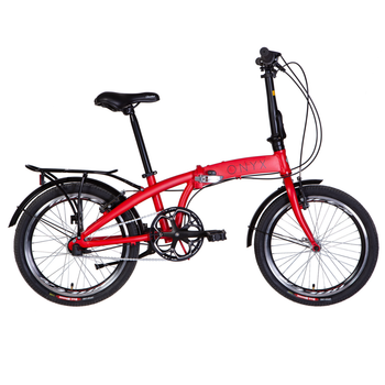 Велосипед AL 20" Dorozhnik ONYX планетарная втулка рама-12,5" красный(м) с багажником зад AI, с крылом St 2024