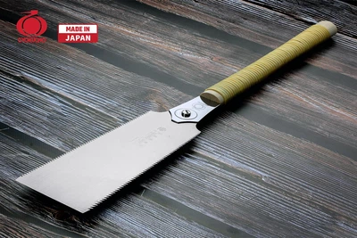 Пила ручная японская по дереву Gyokucho Seiun Saku Ryoba двухсторонняя ⁠17/10-7 ротанговая ручка 210 мм (605)