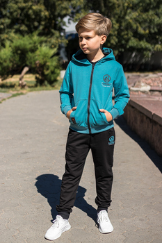 Костюм спортивный F&D для подростка 7-14 лет , Бирюзовый 164