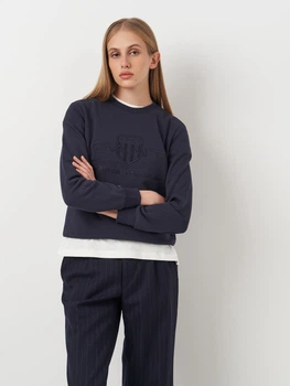 Світшот жіночий GANT Reg Tonal Shield C-Neck Sweat 4200663-433 S Синій (7325706894641)