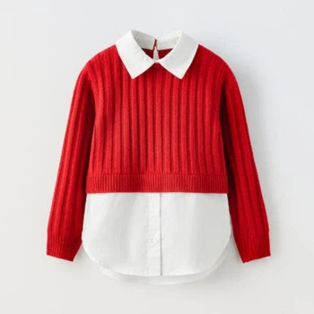 Джемпер шкільний підлітковий ZARA червоний, 146-152 см