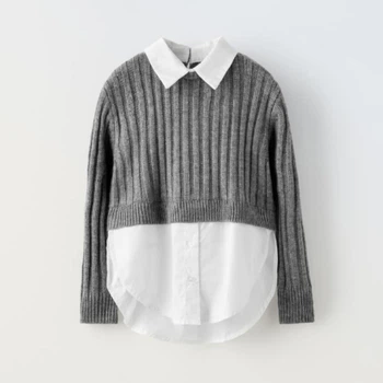 Джемпер шкільний підлітковий ZARA сірий, 146-152 см