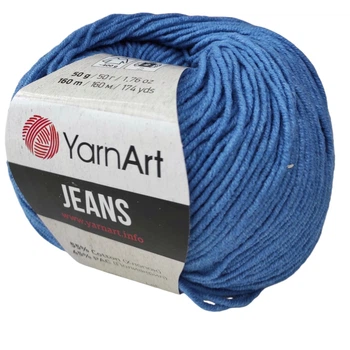 Пряжа YarnArt Jeans №16 синій (джинс) (Ярнарт джинс, напівбавовна)