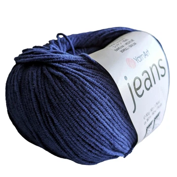 Пряжа YarnArt Jeans №54 темно-синий (Ярнарт джинс, полухлопок)
