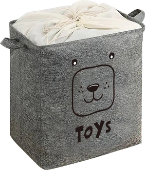 Кошик для зберігання Idea Home LY-02 Toys 40х50х50 см Сірий (LY-02 квад. ткан. з/кр Toys)