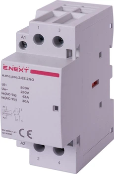 Контактор модульный E.Next e.mc.pro.2.63.2NO, 2р, 63А, 2NO, 230В p005218