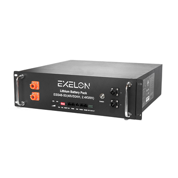 Аккумуляторная батарея Exelon LiFePO4 48V 50AH 2400Wh, BMS 50A, (482х450х133), 25,6kg 6000 циклов