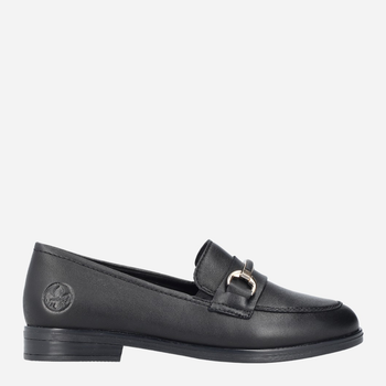 Loafersy damskie skórzane RIEKER 46262-01 41 (7.5UK) 27 cm Czarne (4061811693009)