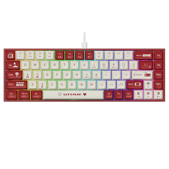 Клавиатура AJAZZ AK680 Красный цвет Игровая Механическая, Красные переключатели HOT SWAP