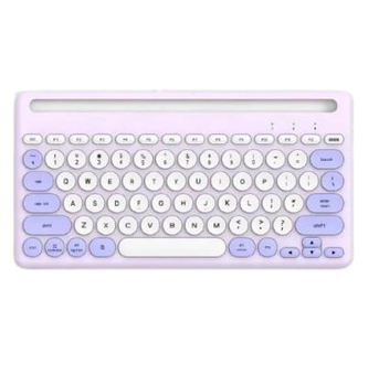 Беспроводная клавиатура JEQANG JB-333 Dual Model Charging 78 клавиш Bluetooth V5.0 функции Caps Violet