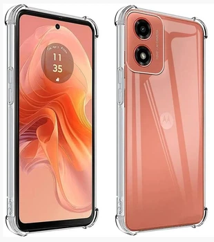 Чехол WXD на Motorola E14 / чехол для смартфона с усиленными углами / (прозрачный)