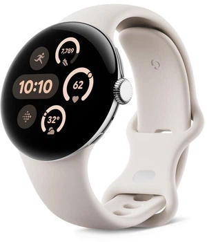 Смарт-часы Google Pixel Watch 3 WLAN 45 мм Polished Silver / Porcelain (EU - Version)