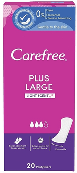 Гігієнічні щоденні прокладки, великий розмір, 20 шт - Carefree Plus Large 20шт (791350-52850)