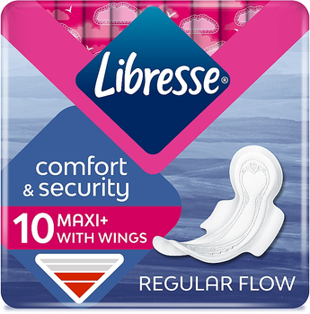 Гігієнічні прокладки, 10 шт - Libresse Maxi Normal Wing 10шт (791875-28089)