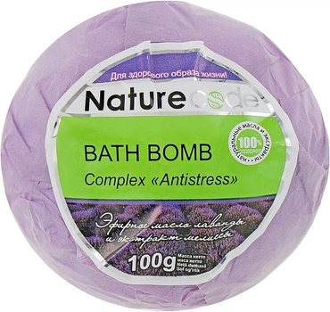 Бомба для ванн, фіолетова - Nature Code Skin Rejuvenation Bath Bomb 100g (861078-27891)