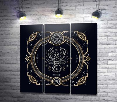 Модульная картина Знаки зодиака: Скорпион 60x60 см Модуль №2 (005419)