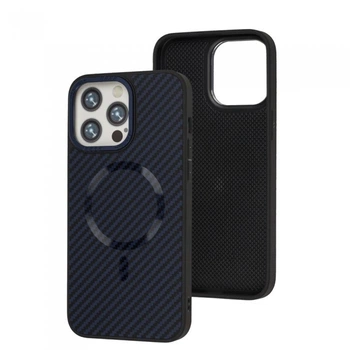 Чехол Berlia Armor Carbon для Apple iPhone 15 бампер с MagSafe Blue