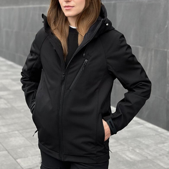 Жіноча куртка Pobedov Matrix Softshell чорна розмір M