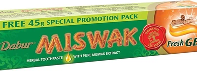 Зубна паста Свіжий гель Мисвак Дабур трав'яна DABUR MISWAK, 135 г