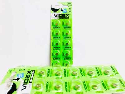 Батарейка таблетка Videx 1,5V, блистер 10 шт (AG 1/LR621)