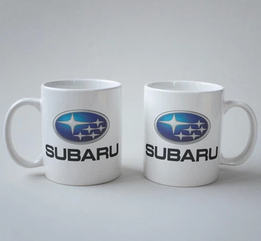 Подарочная чашка с принтом Субару (Subaru) 330 мл.