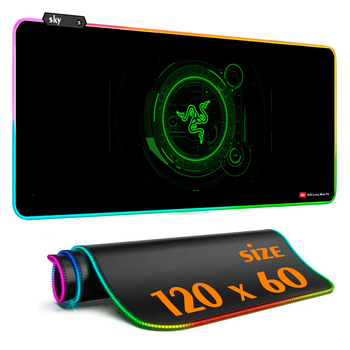 Геймерський коврик для миші SKY (GMS-WT 12060/220) RAZER / RGB підсвічування / 120x60 см