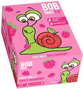 Упаковка натуральних цукерок Bob Snail Яблучно-малинові 10 г х 30 шт (4820219345039)