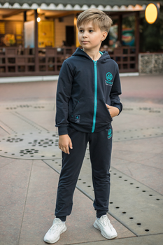 Костюм спортивный F&D для подростка 7-14 лет , Темно-синий 152
