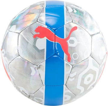 Piłka nożna Puma Cup miniball 084076 01 rozmiar №1 Srebrno-niebieska (4099683457290)