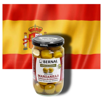 Оливки фаршировані мигдалем Bernal Gourmet Aceitunas Manzanilla Rellenas de Almendra, 300 г