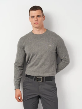 Джемпер чоловічий GANT Classic Cotton C-Neck 8030561-92 2XL Сірий (7325707089886)