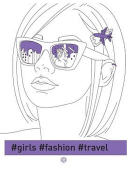Раскраска-антистресс girls fashion trevel Фэшн-раскраски Жорж