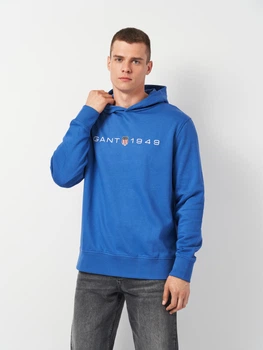 Худі чоловіче GANT Printed Graphic Hoodie 2003244-407 L Синє (7325707606601)