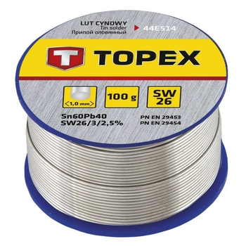 Lut cynowy TOPEX Sn60Pb40 1 mm 100 g 44E514 (5902062020703)