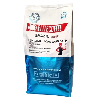 Кава ELITECOFFEE Brazil Super Santos у зернах 1 кг