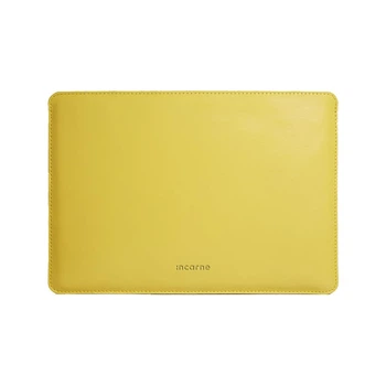 Шкіряний чохол для ноутбука INCARNE Gamma Plus для MacBook Air 13" 2018-2025, класична шкіра, Жовтий