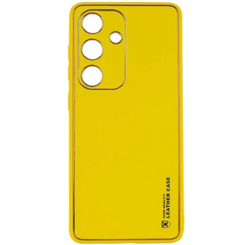 Кожаный чехол Xshield для Samsung Galaxy S23 FE (Желтый / Yellow) (175989)