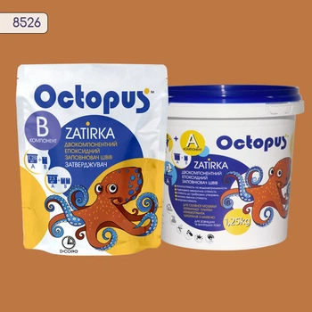 Затирка для плитки Octopus Zatirka оранжевая 8526 эпоксидная 1,25 кг