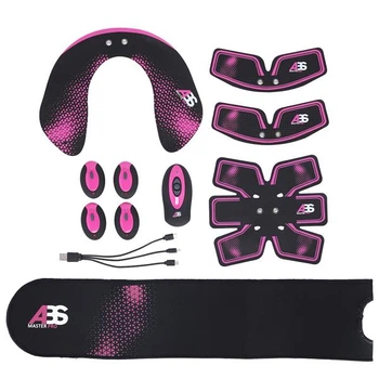 Электростимулятор ABS Master Pro Multi Set, EMS-тренажер для живота, ягодиц и рук, 6 режимов, 20 уровней интенсивности, панели, кабель и ремень в комплекте(ISL_5B92803253A3)